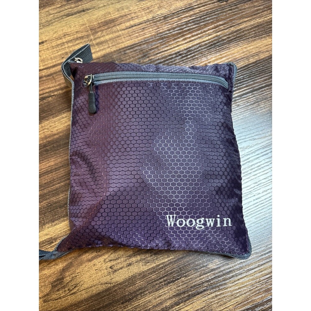 Woogwin Travel Duffel Bag Large Foldable Bag Dark Purple EUC